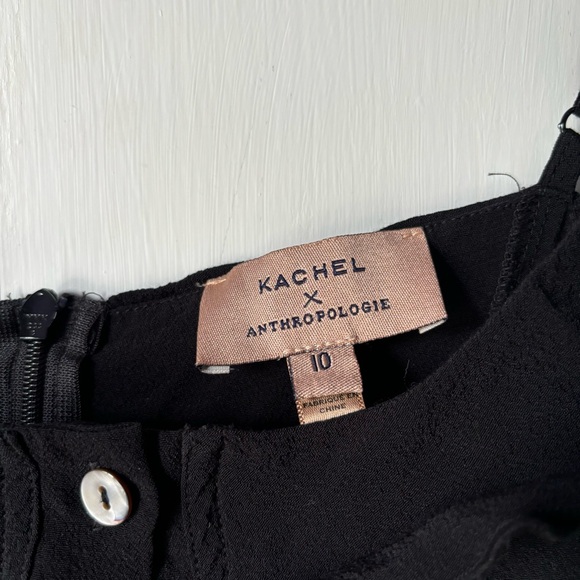 Kachel x Anthropologie Ruffled Jumpsuit Wide Leg in Black - Picture 10 of 13